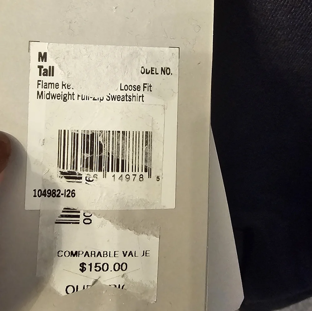 Carhartt FR - CAT 3 - NWT Anti-Odor, Navy Blue Zip-Up Hoodie - Picture 4 of 8